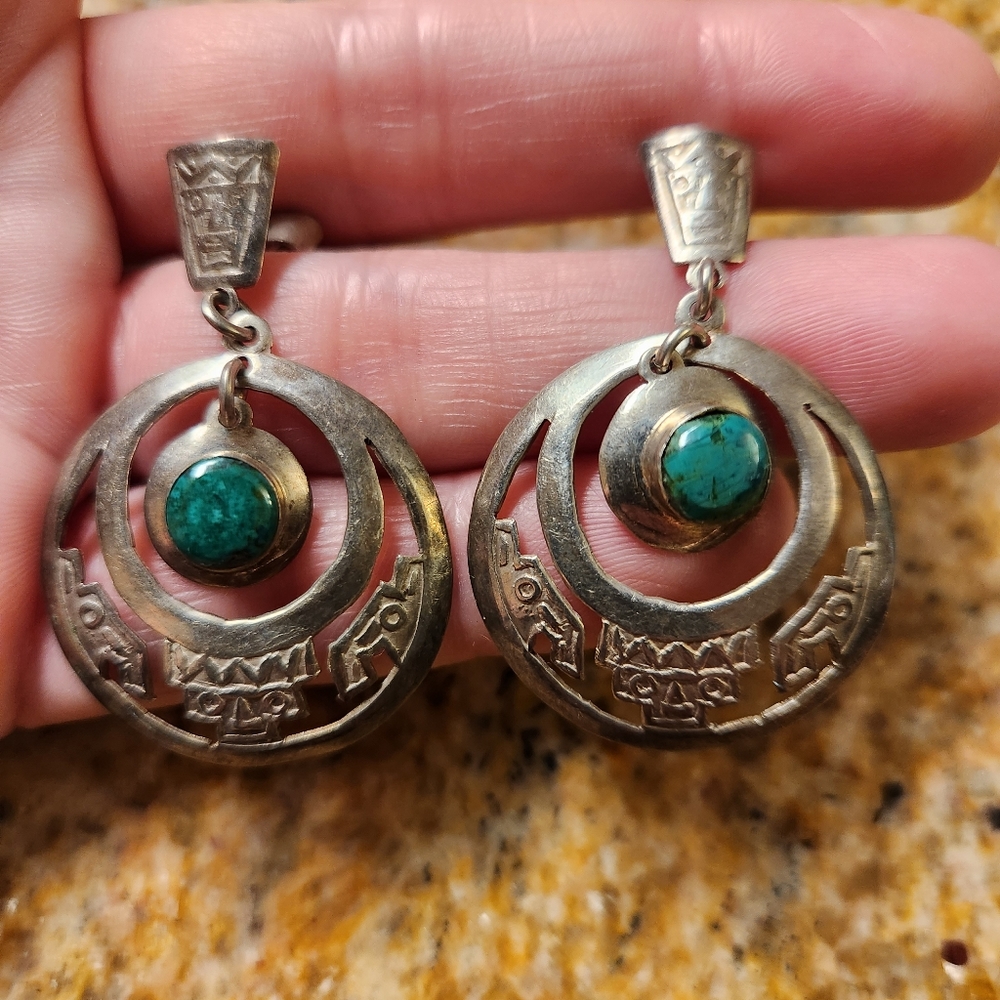 Silver 950 marked earrings